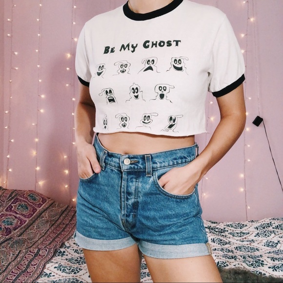 Brandy Melville Tops - Brandy Melville style cropped ghost shirt
